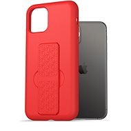 AlzaGuard Liquid Silicone Case with Stand for iPhone 11 Pro Red - Phone Cover