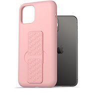 AlzaGuard Liquid Silicone Case with Stand for iPhone 11 Pro Pink - Phone Cover