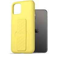 AlzaGuard Liquid Silicone Case mit Ständer für iPhone 11 Pro - gelb - Handyhülle