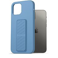 AlzaGuard Liquid Silicone Case with Stand pre iPhone 12 / 12 Pro modrý - Kryt na mobil