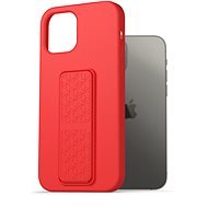 AlzaGuard Liquid Silicone Case with Stand iPhone 12 / 12 Pro piros tok - Telefon tok