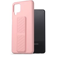 AlzaGuard Liquid Silicone Case with Stand for Samsung Galaxy A12 Pink - Phone Cover