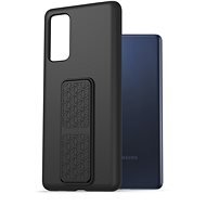 AlzaGuard Liquid Silicone Case with Stand pre Samsung Galaxy S20 FE čierny - Kryt na mobil