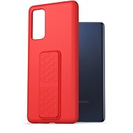 AlzaGuard Liquid Silicone Case with Stand for Samsung Galaxy S20 FE Red - Phone Cover
