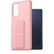 AlzaGuard Liquid Silicone Case mit Ständer für Samsung Galaxy S20 FE - rosa - Handyhülle