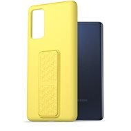 AlzaGuard Liquid Silicone Case with Stand for Samsung Galaxy S20 FE Yellow - Phone Cover