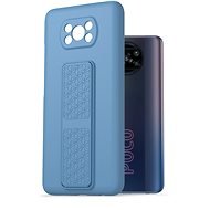 AlzaGuard Liquid Silicone Case mit Ständer für Xiaomi POCO X3 / POCO X3 Pro - blau - Handyhülle