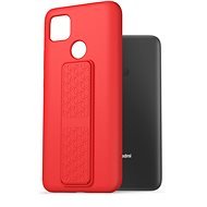 AlzaGuard Liquid Silicone Case with Stand Xiaomi Redmi 9C piros tok - Telefon tok