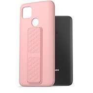 AlzaGuard Liquid Silicone Case mit Ständer für Xiaomi Redmi 9C - rosa - Handyhülle