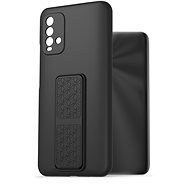 AlzaGuard Liquid Silicone Case with Stand for Xiaomi Redmi 9T Black - Phone Cover