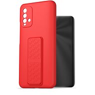 AlzaGuard Liquid Silicone Case with Stand for Xiaomi Redmi 9T Red - Phone Cover