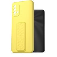 AlzaGuard Liquid Silicone Case with Stand for Xiaomi Redmi 9T Yellow - Phone Cover