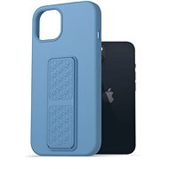 AlzaGuard Liquid Silicone Case with Stand iPhone 13 kék tok - Telefon tok