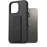 AlzaGuard Liquid Silicone Case mit Ständer für iPhone 13 Pro - schwarz - Handyhülle