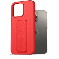 AlzaGuard Liquid Silicone Case with Stand for iPhone 13 Pro Red - Phone Cover