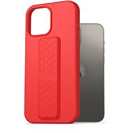 AlzaGuard Liquid Silicone Case with Stand for iPhone 13 Pro Max Red - Phone Cover