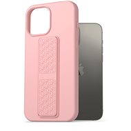 AlzaGuard Liquid Silicone Case with Stand for iPhone 13 Pro Max Pink - Phone Cover