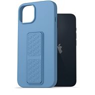 AlzaGuard Liquid Silicone Case with Stand az iPhone 14 készülékhez - kék - Telefon tok