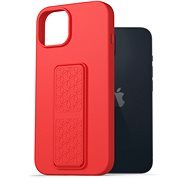 AlzaGuard Liquid Silicone Case mit Ständer für iPhone 14 - rot - Handyhülle