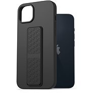 AlzaGuard Liquid Silicone Case mit Ständer für iPhone 14 Plus schwarz - Handyhülle