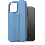 AlzaGuard Liquid Silicone Case with Stand az iPhone 14 Pro Max készülékhez - kék - Telefon tok