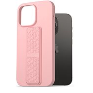 AlzaGuard Liquid Silicone Case with Stand for iPhone 14 Pro Max pink - Phone Cover