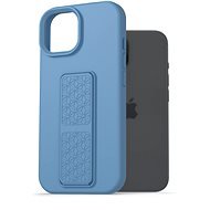 AlzaGuard Liquid Silicone Case with Stand für iPhone 15 blau - Handyhülle
