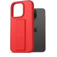 AlzaGuard Liquid Silicone Case with Stand für iPhone 15 Pro Max rot - Handyhülle