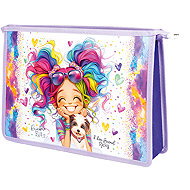 ARGUS A4 Plastic Document Folder Rainbow Ella - School Bag Organiser