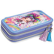 ARGUS Penál dvoupatrový, Rainbow Ella - Pencil Case
