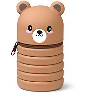 ARGUS Silicone Pencil Case, Brown Bear - School Case