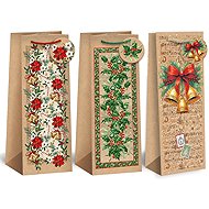 ARGUS Christmas BOTTLE T8N, mix of 3, V1 - Wine Bag