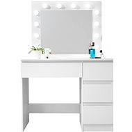 Aga Dressing table MRDT05 with mirror, lighting and el. Drawer, matt white - Dressing Table