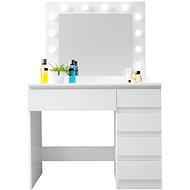 Aga Dressing table MRDT06 with mirror and lighting, matt white - Dressing Table