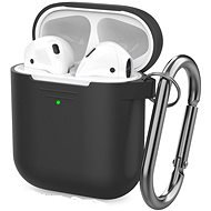AhaStyle Case AirPods 1 & 2 with LED Indicator Black - Headphone Case