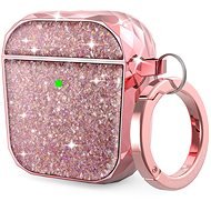 AhaStyle Glitter Protection Airpods 1&2 Case Pink - Fülhallgató tok