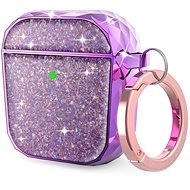 AhaStyle Glitter protection Airpods 1 & 2 case purple - Puzdro na slúchadlá