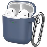 AhaStyle Cover AirPods 1 & 2 with LED Indication Navy Blue - Headphone Case