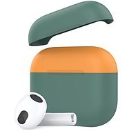 Ahastyle Silikonhülle für AirPods 3 Midnight-green-orange - Kopfhörer-Hülle