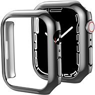 Ahastyle Premium PC Matte Electroplated for Apple Watch7 41MM Black 2 pcs - Protective Watch Cover