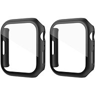 Ahastyle Premium 9H Glass for Apple Watch7 41MM Black 2 pcs - Protective Watch Cover