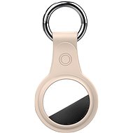 AhaStyle Premium TPU Case for Apple AirTag Beige - AirTag Key Ring