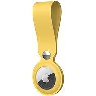 AhaStyle Prémium szilikon Apple AirTag tok - sárga - AirTag pánt