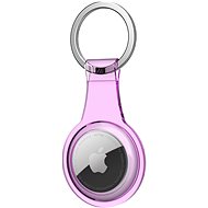 AhaStyle Transparent TPU Case for Apple AirTag Pink - AirTag Key Ring