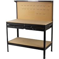 AHProfi Workbench with Perforated Top, Two Drawers and Storage Space - Workbench