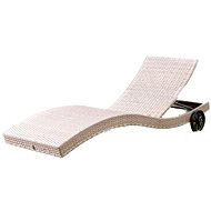 DIMENZA STRASBOURGH Lounger, Light Brown - Garden Lounger