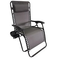 DIMENZA DELUXE Relaxing Adjustable Lounger - Grey - Garden Chair