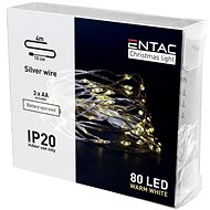 Entac Nano LED Christmas chain 4m, indoor, warm light, 80 LEDs, AA battery - Light Chain