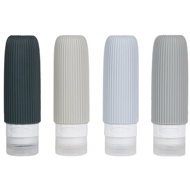 Kufryplus Travel silicone bottles XND45 grey 90 ml, set of 4 - Travel Bottles