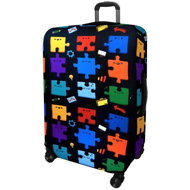 Kufryplus Suitcase cover Z51 Puzzle M - Luggage Cover